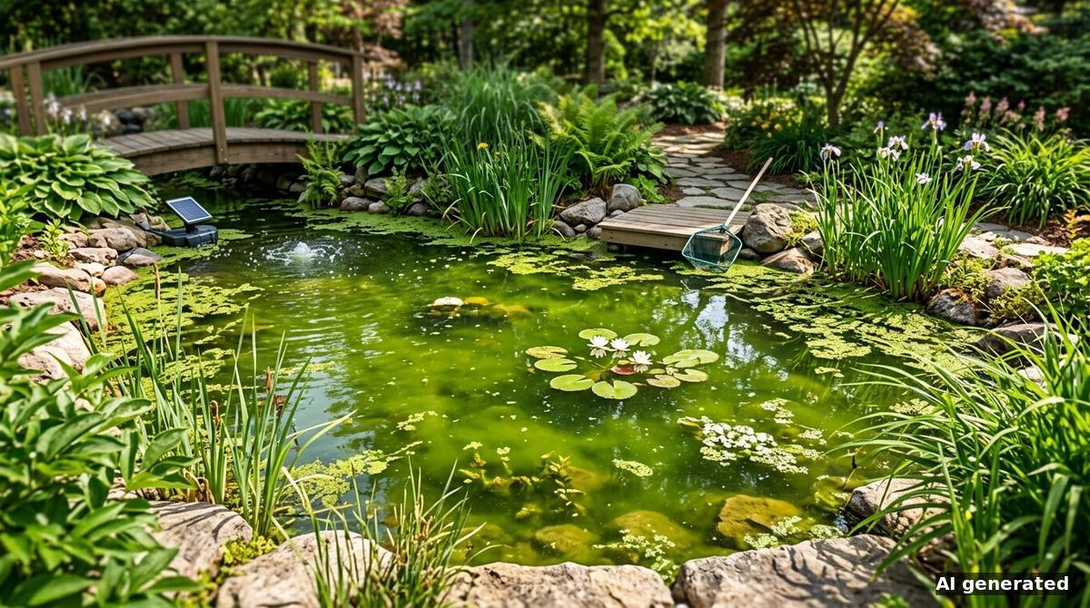 Grünes Wasser im Teich: Ursachen und was wirklich hilft
