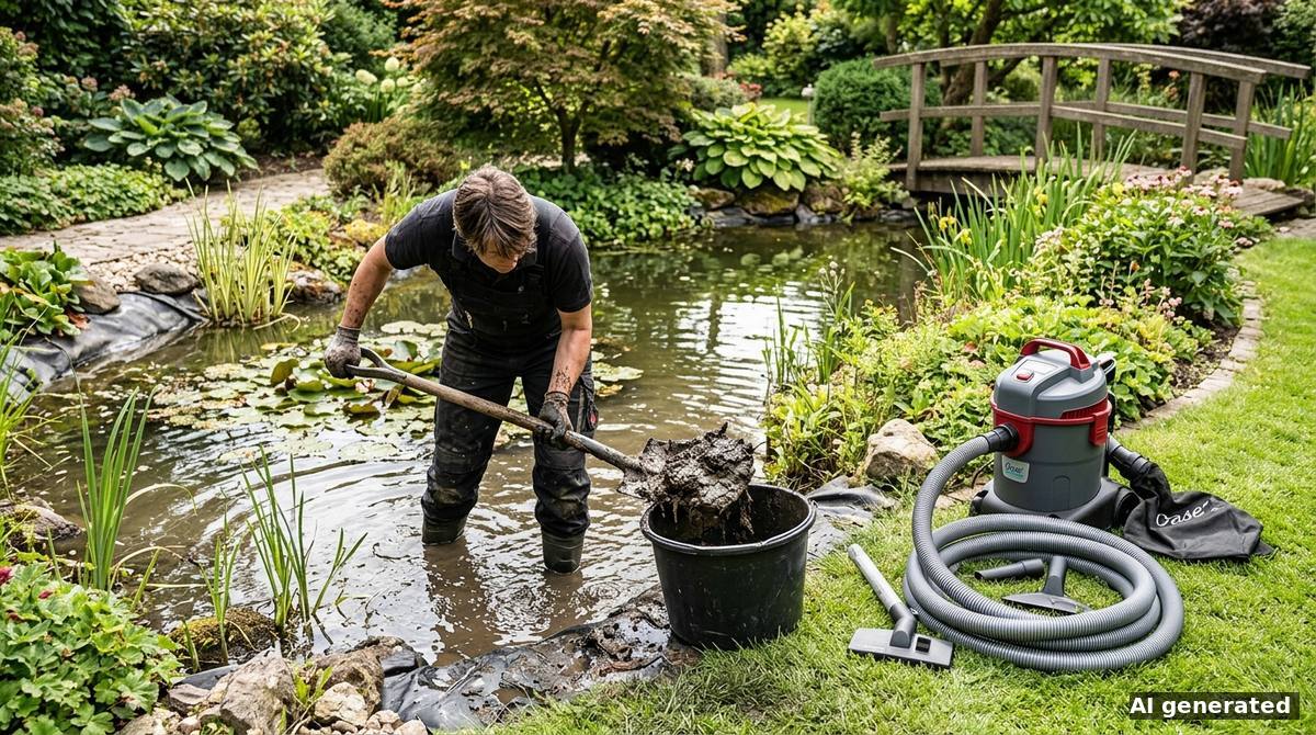 Teichschlamm entfernen: mit und ohne Sauger — was wirklich funktioniert