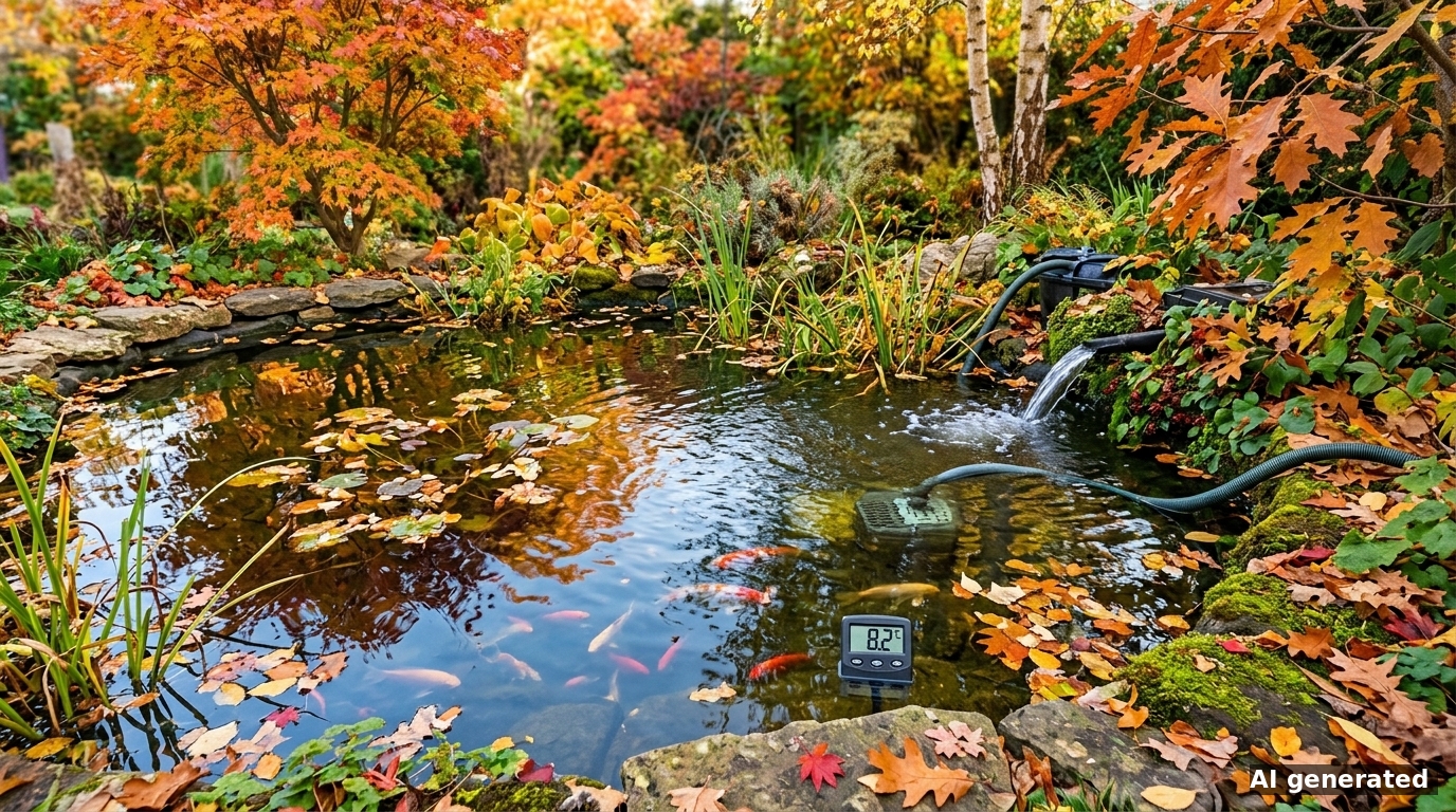 Teichfilter im Herbst ausschalten oder durchlaufen lassen? Wassertemperatur-Grenzen & Biologie erklärt